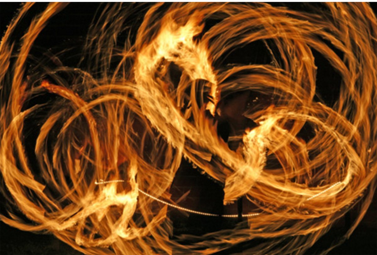 Fire twirling